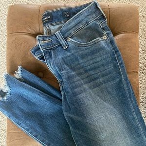 Lucky Brand Ankle Jeans with Raw Hem